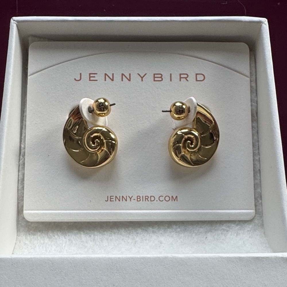 Jenny Bird Gold Swirl Earrings